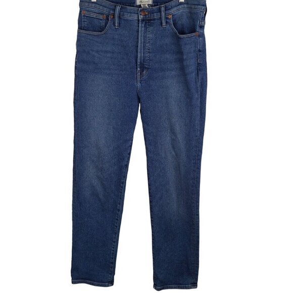 EUC Madewell Womens The Perfect Vintage High-Rise Jeans Dark Wash Size 32 - Picture 1 of 11